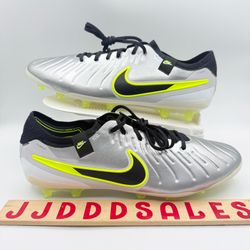 Nike Tiempo Legend 10 Elite AG Pro Soccer Cleats Silver HF4378-002 Men’s Sz 11  New