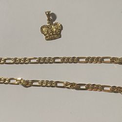 18K Faux Gold Flat Chain Necklace