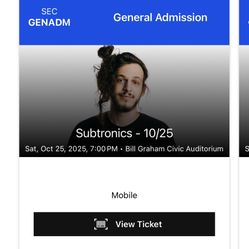 Subtronics 1 Ticket Pass