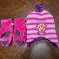 Girls Winter Fall Hat And Gloves Costco Size S