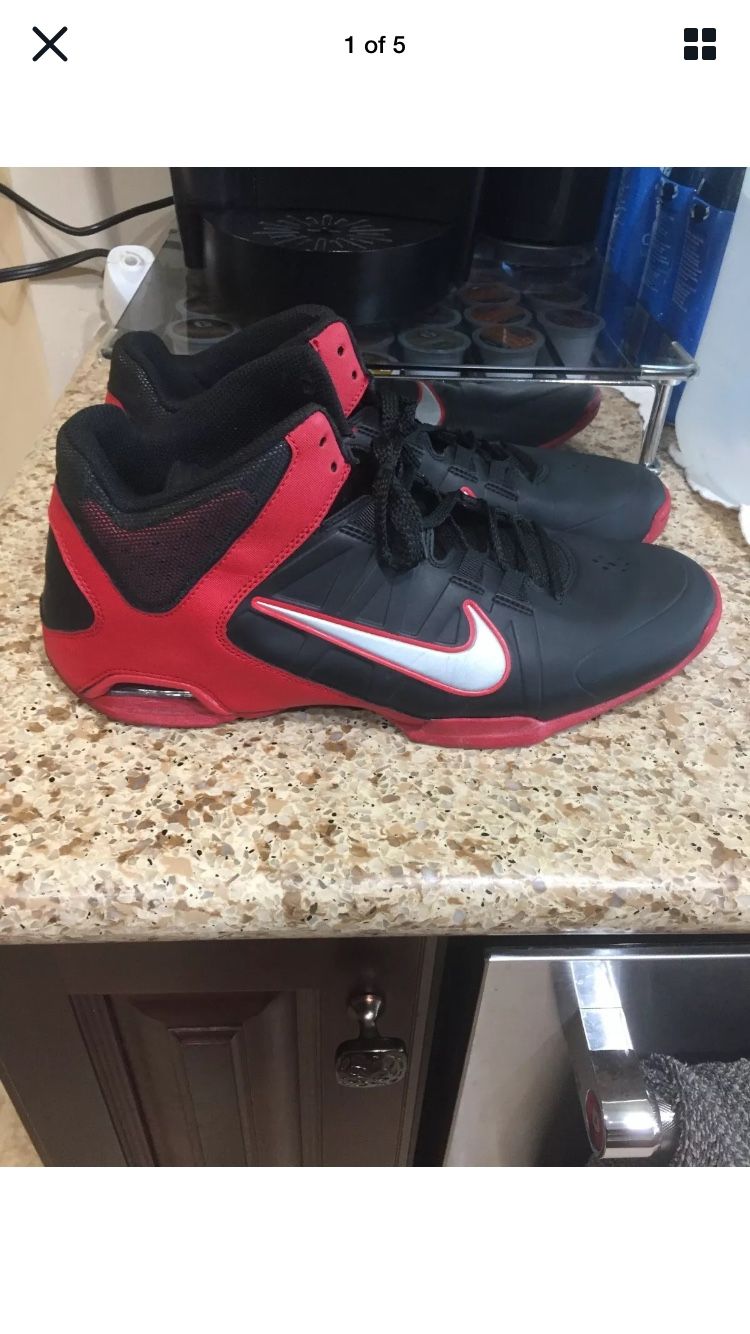 Nike Men’s Size 12 Air Visi Pro IV 4 Red Black Basketball Shoes (Porter Ranch)