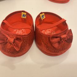 Build a Bear red sparkling shoes.  