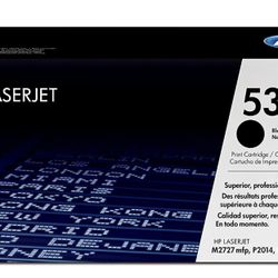 Original HP 53A Black Toner Cartridge | Works with HP LaserJet P2014, P2015 Series; HP LaserJet M2727 MFP Series | Q7553A