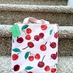 $12.5🍒kate spade♥️Cherry Fruit Lunch Bag for Women Reusable Lunch Box Cooler Tote Bag Insulated Lunchbox for Adults Office Picnic Work
