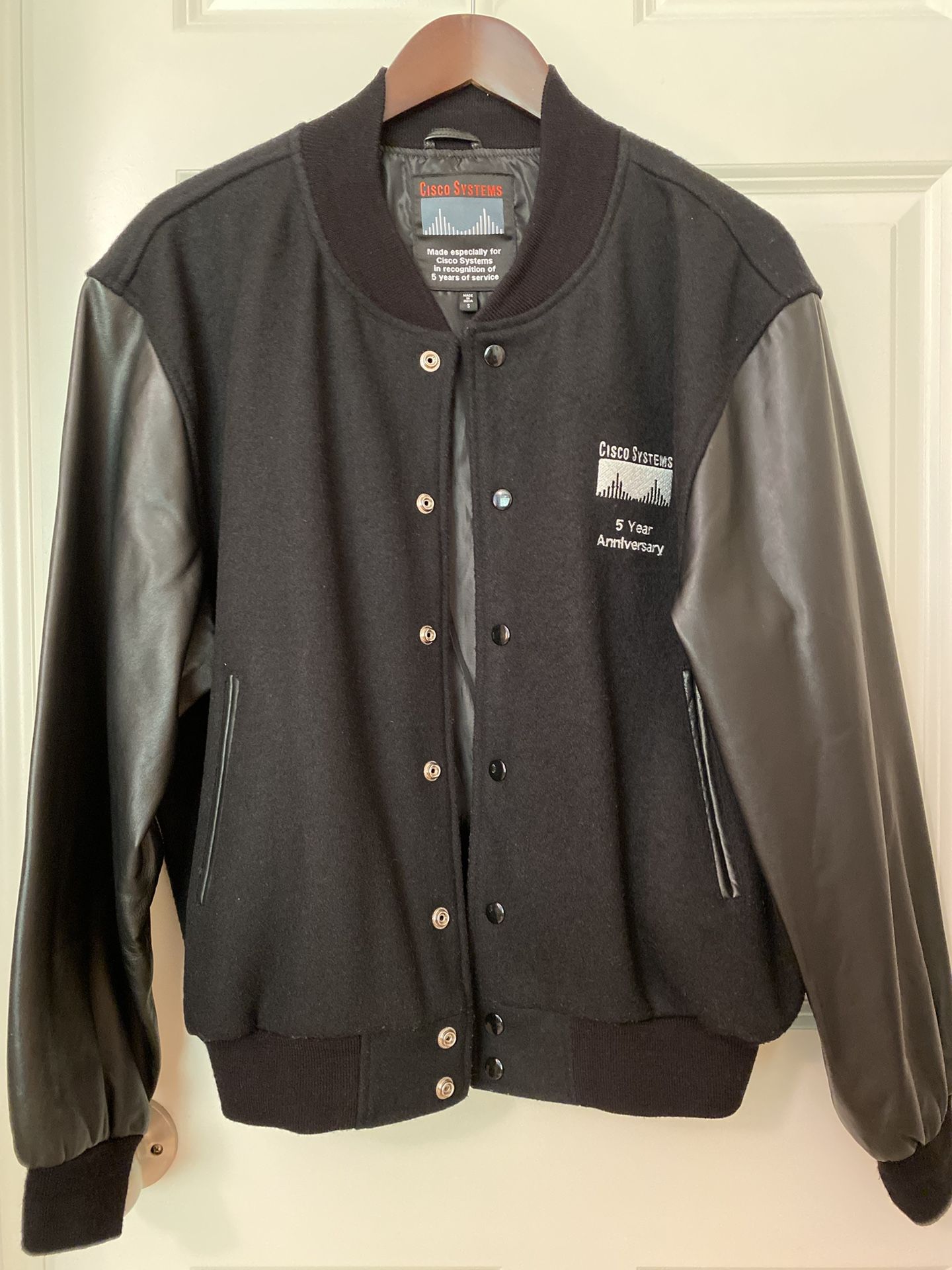 Vintage Cisco Systems 5 Year Anniversary Bomber Jacket