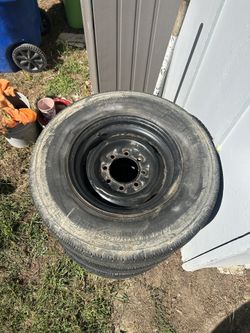 8x180 16” Steel Rims And Tires