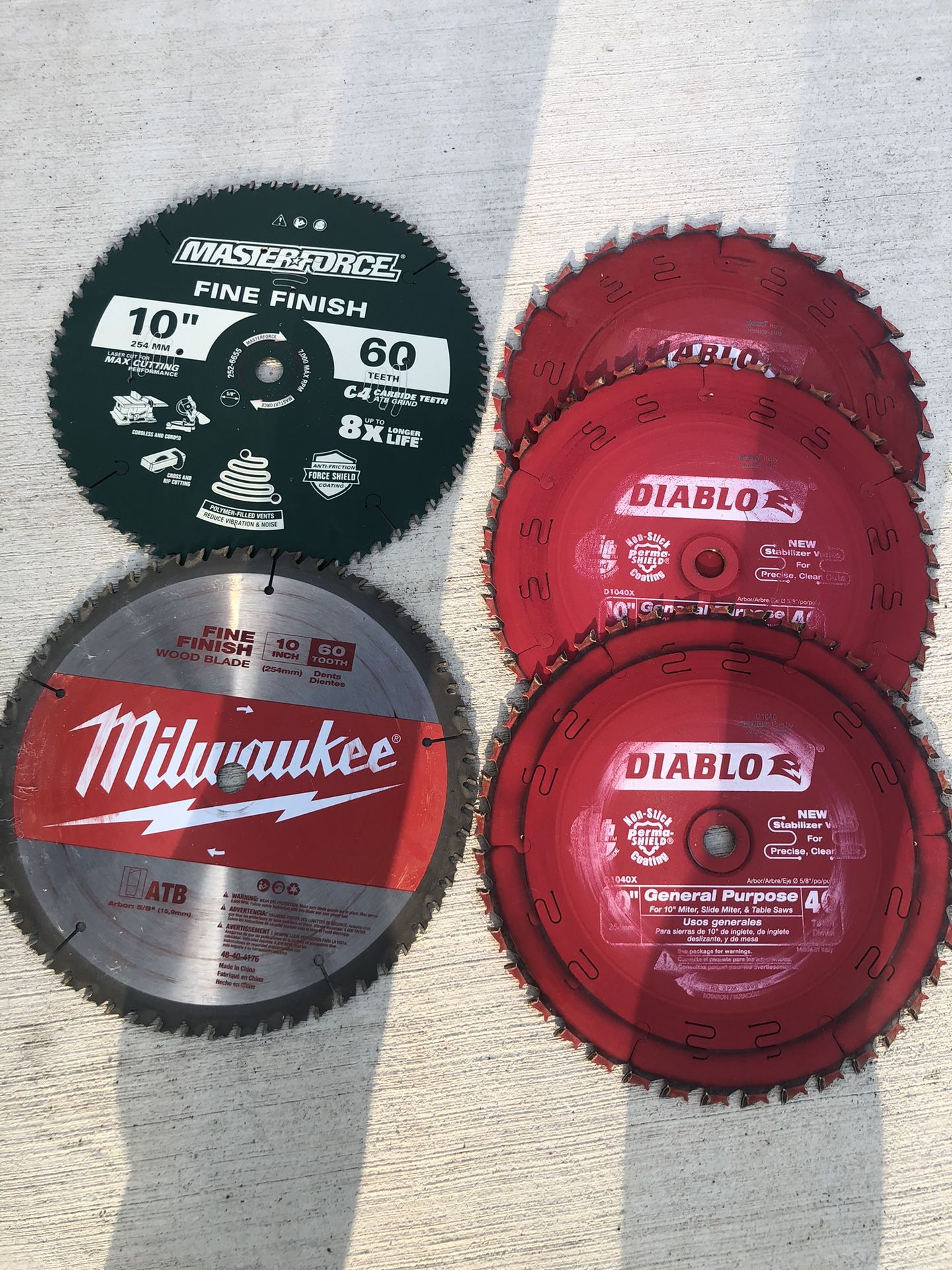 5 SAW BLADES 10”