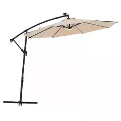 Patio Umbrella With Solar Lights