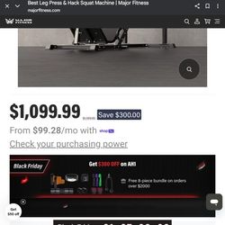 Major Fitness Leg Press Hack Squat Machine AH1

