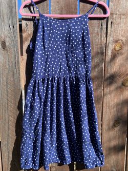 Blue polka dot dress