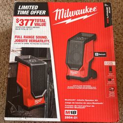 *NIB* Milwaukee M18 Bluetooth Jobsite Speaker Kit