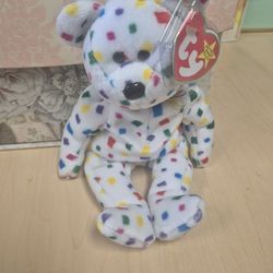 Ty 2K" Beanie Baby, a collectible plush bear released to commemorate the year 2000.