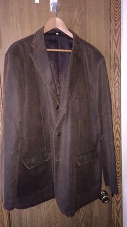 Suede coat/ jacket 46 R brown.