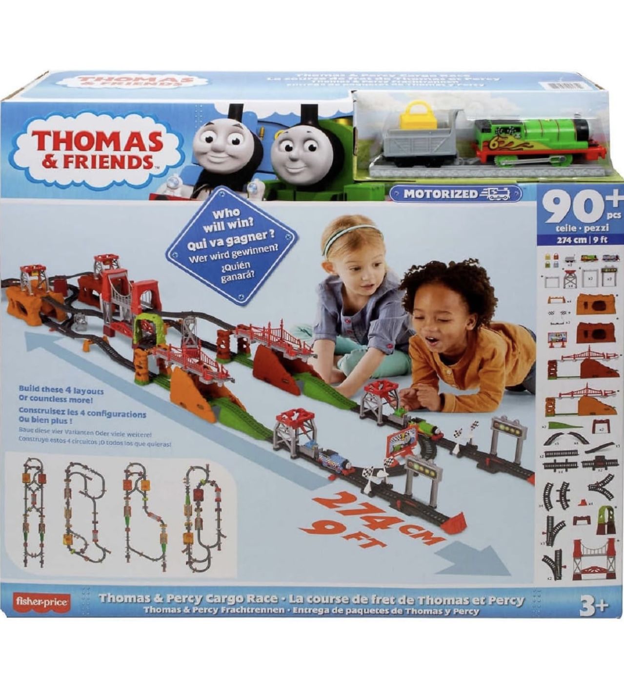Thomas The Train - Thomas & Percy Cargo Race Train Set