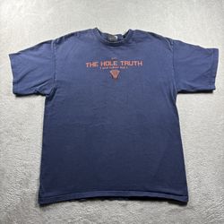 Vintage Y2K Nike The Hole Truth T Shirt Men’s L Blue Silver Tag Basketball #8F