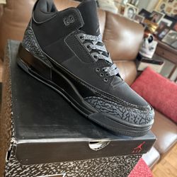 Jordan Retro 3 “ Black 🐈‍⬛ Cats “ Men’s Sz 9  10 11