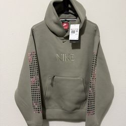 Nike Tech Fleece Oversized Pullover Hoodie Men's XS Light Army Grey HJ0683-320