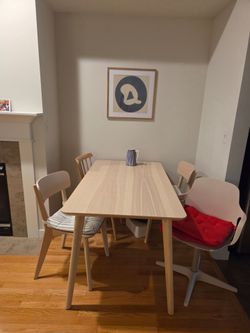 IKEA Lisabo dining table and 2 chairs