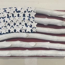 Rustic American Flag Wall Art (3 types)