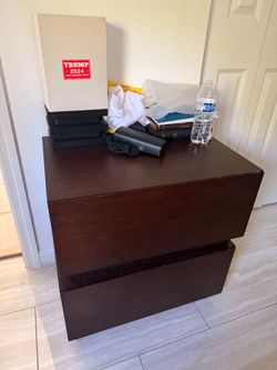2 Dark Brown separate Drawer Nightstand