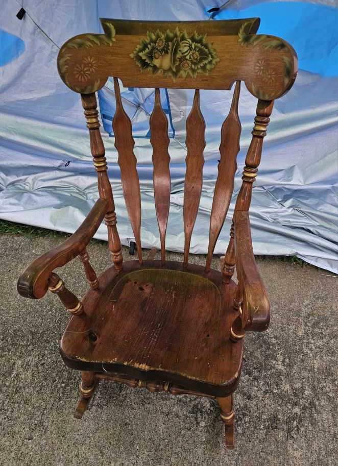 Very Sturdy Wood Rocking Chair... $100
