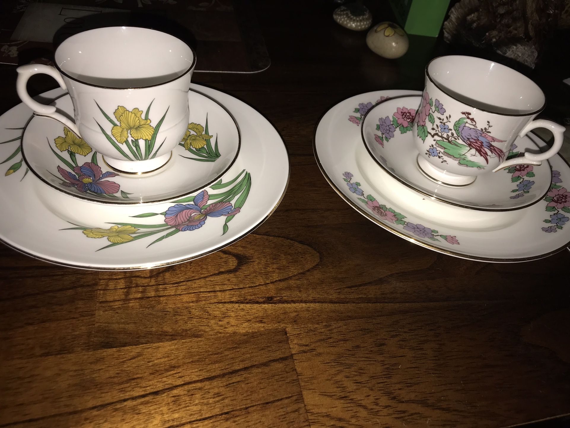 2 Full Sets!  Antique Staffordshire Fine Bone China From England 