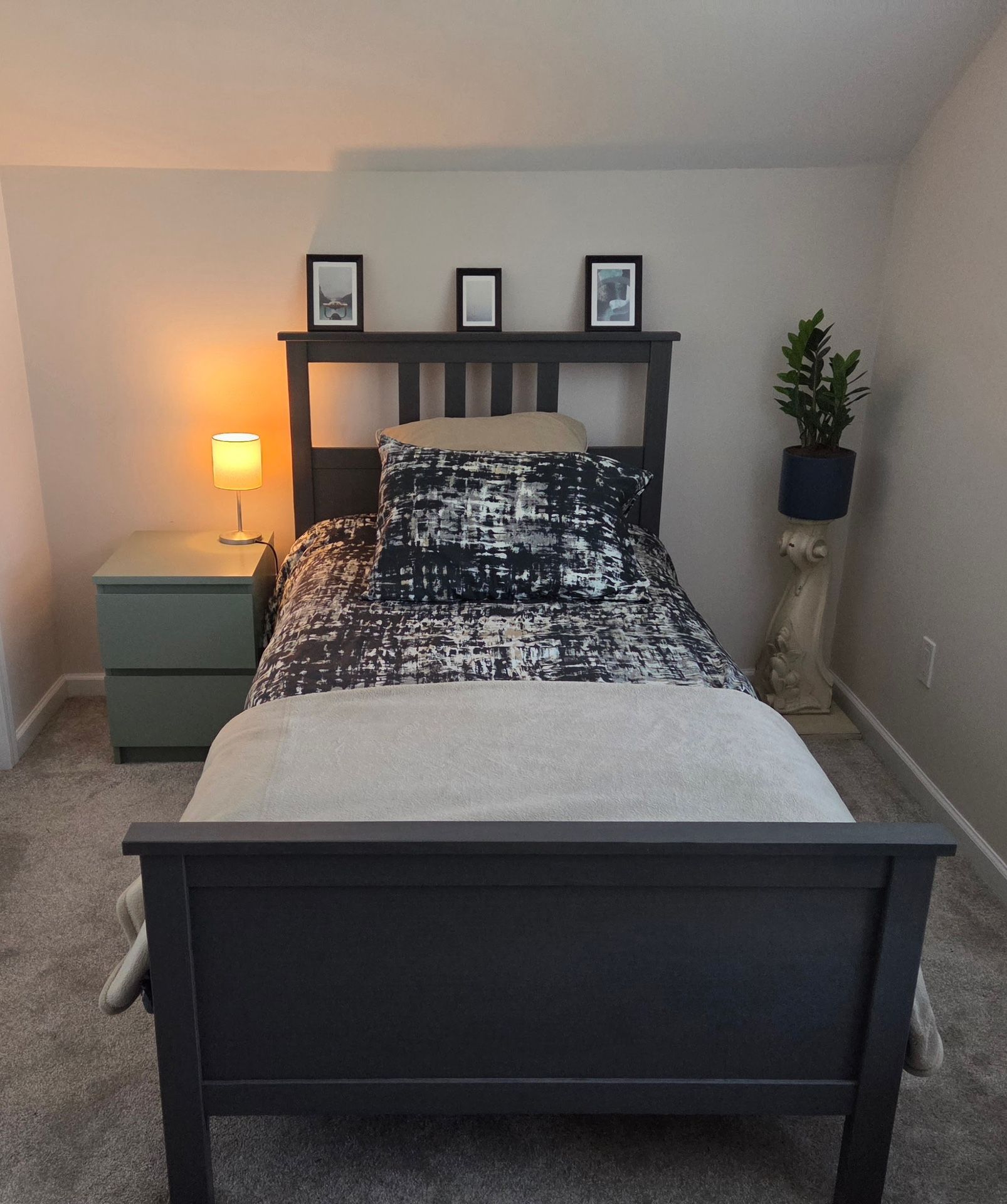 Slate Colored Twin Bed : Used Once