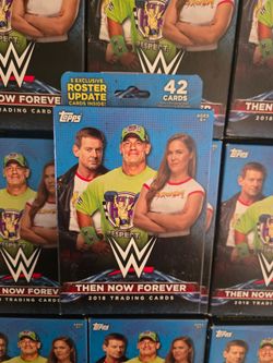 2018 wwe then now forever hanger box lot