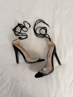 Black Suede Heels ( Size 7)