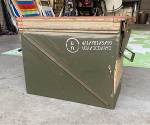 Vintage US Military 40mm PA-120 Ammo Can - Heavy Duty Steel Storage Box