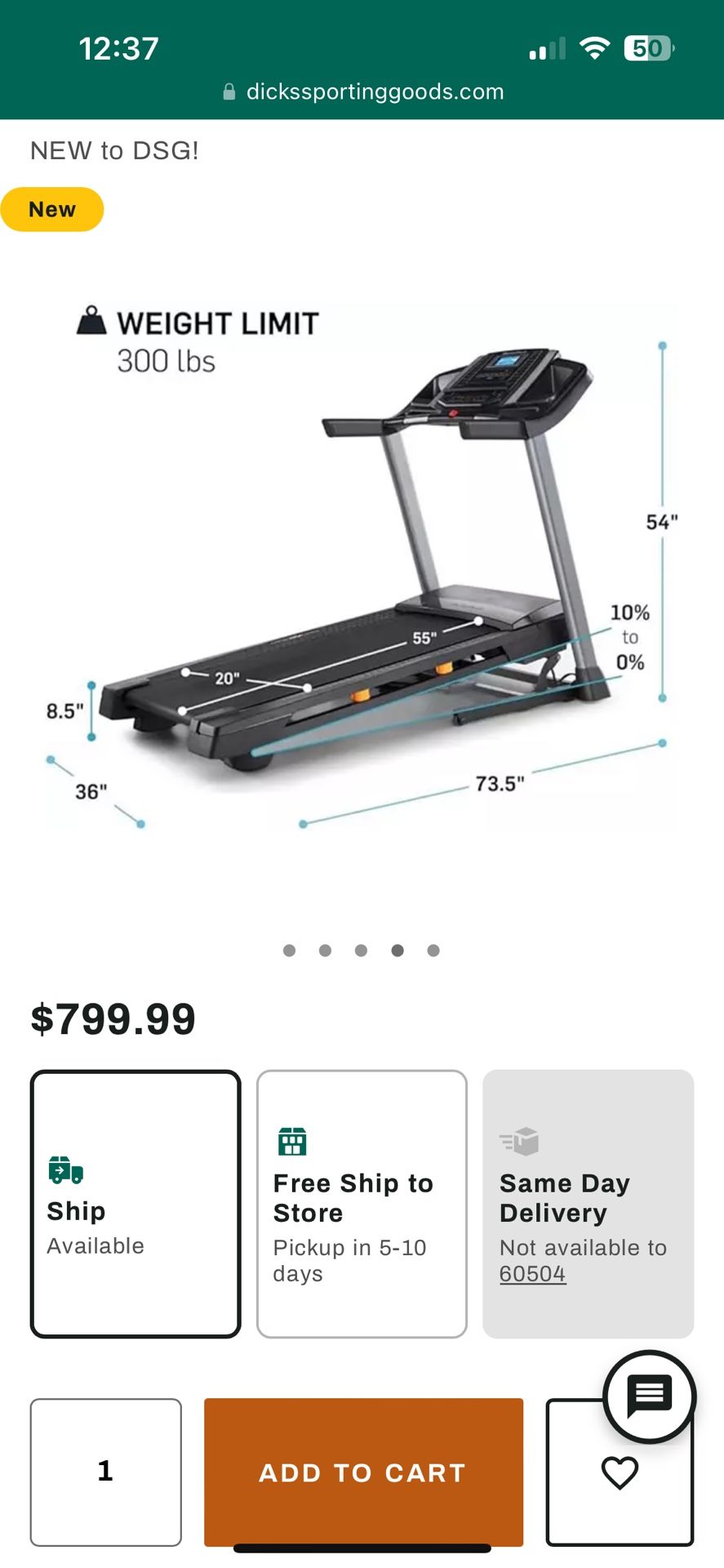 Nordic Track T6.5S Treadmill 