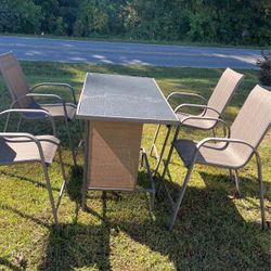 Mini Bar Table With 4 Chairs 