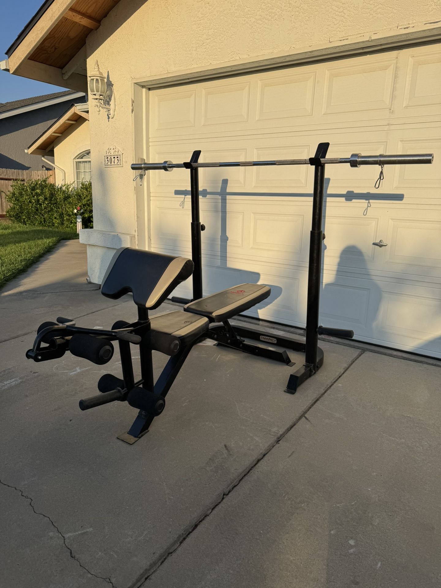 Olympic Weight Bench And Barbell