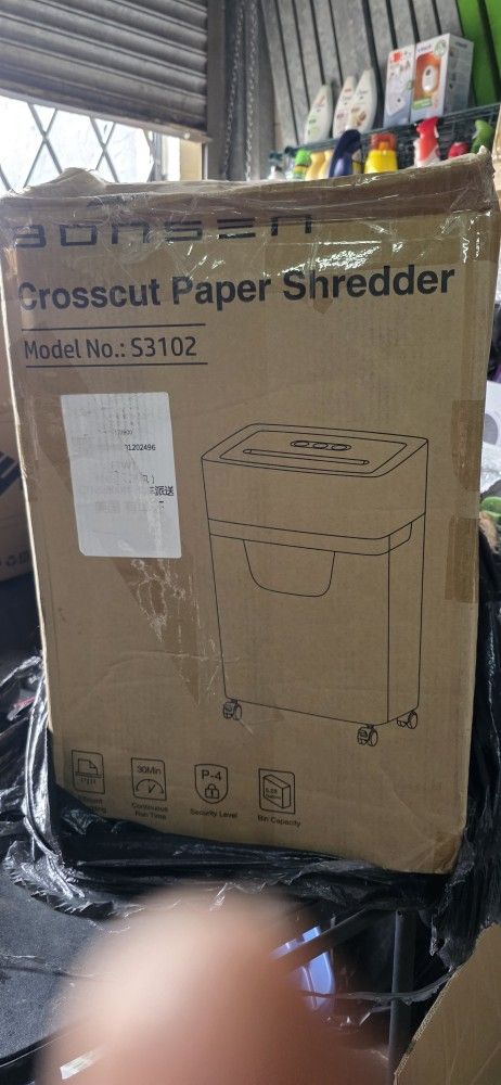 NEW BONSEN 16 SHEET CROSSCUT PAPER SHREDDER