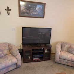 Pastel Floral Pink Swivel Lounge Chairs