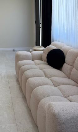 Beige Sherpa Couch