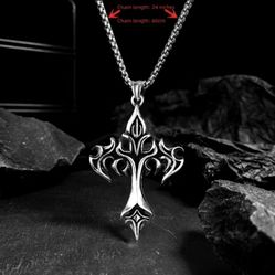 Silver Cross Necklace 