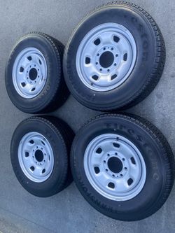 Dodge 2500 8-lug steel wheels with Firestone Transforce H/T.  LT 245 70 17
