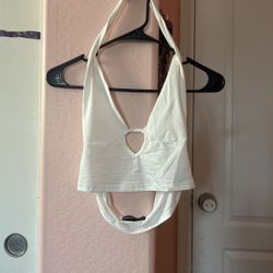 O Ring Halter Crop Top (L)