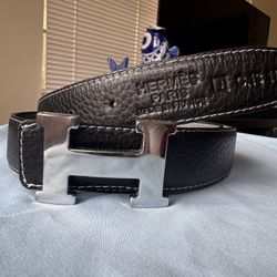 Hermes Reversible Belt Black/Grey
