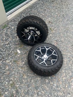 Golf Cart All-Terrain Wheels and Tires Set of 2