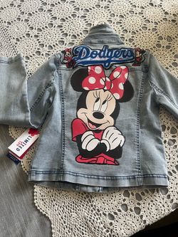 Minnie, mouse denim outfit 4T
