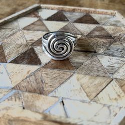 Sterling Silver Swirl Ring From Mexico 
