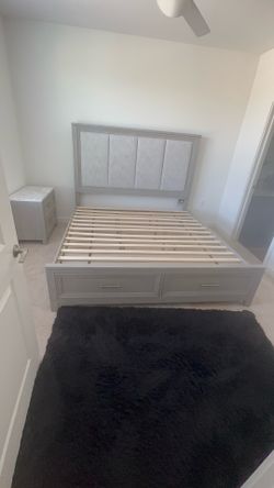 King size bed with night stand