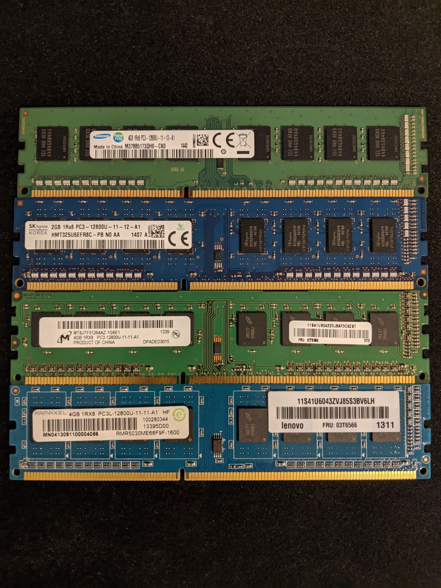 Desktop PC DDR3 RAM - 2x4GBs, 1x2GBs