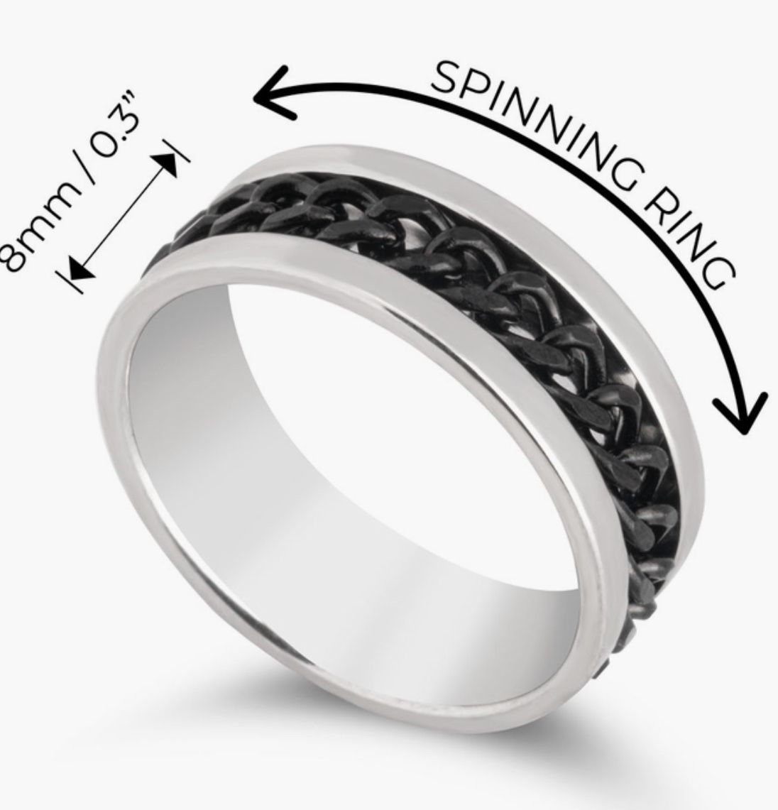 Spinning Fidget Ring For Men