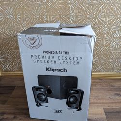 Klipsch Promedia 2.1 THX Desktop Speaker System, New in Open Box