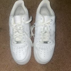 White Nike Air Force One Shoes Men's Size 11