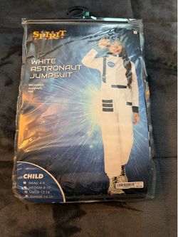 White Astronaut Jumpsuit Costume - Child Large - New, Never Used