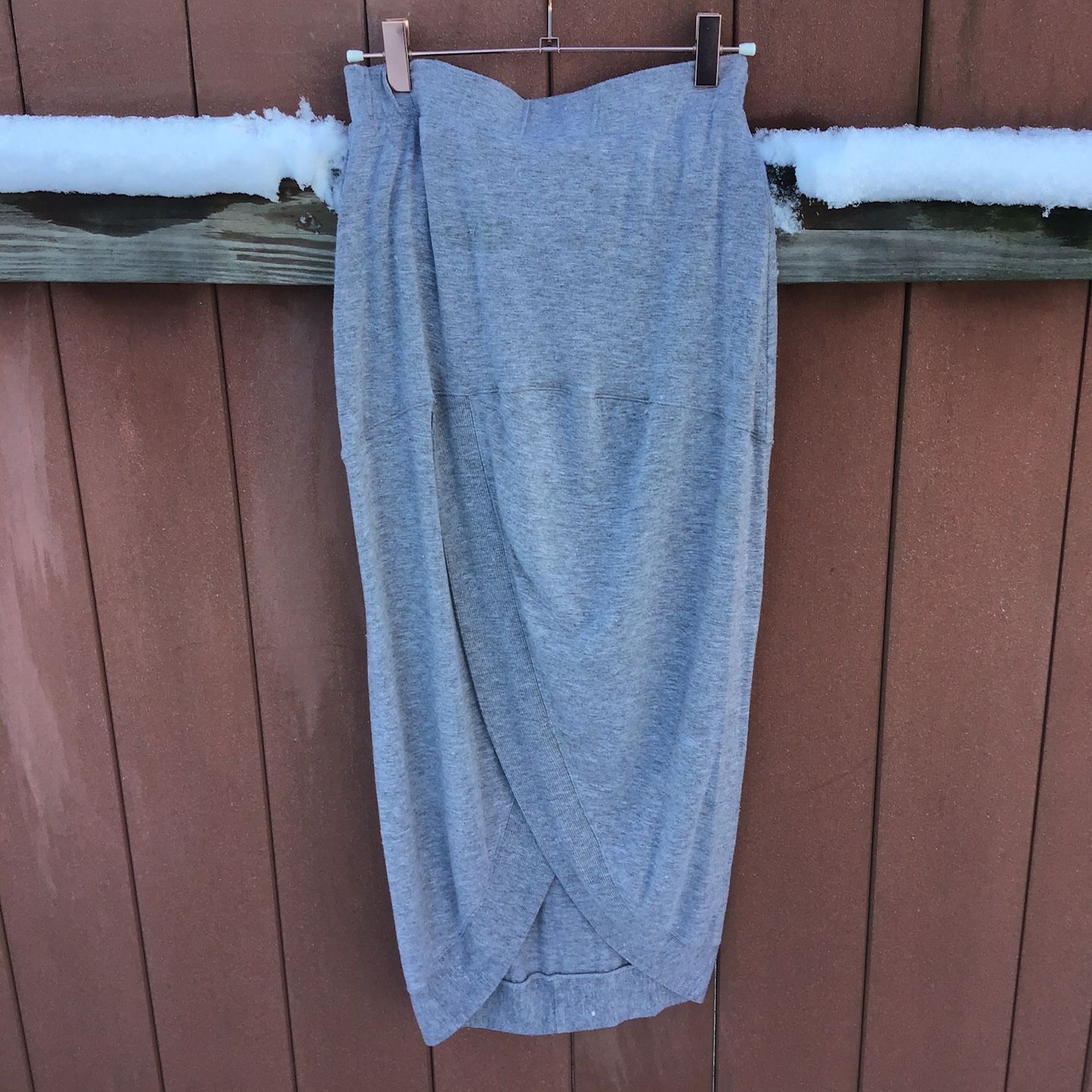 Gray Jersey Skirt, casual, XS
